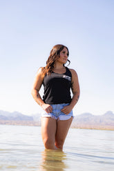 Epic lifestyle BLACK & GREY CHECKERED LOGO TANK