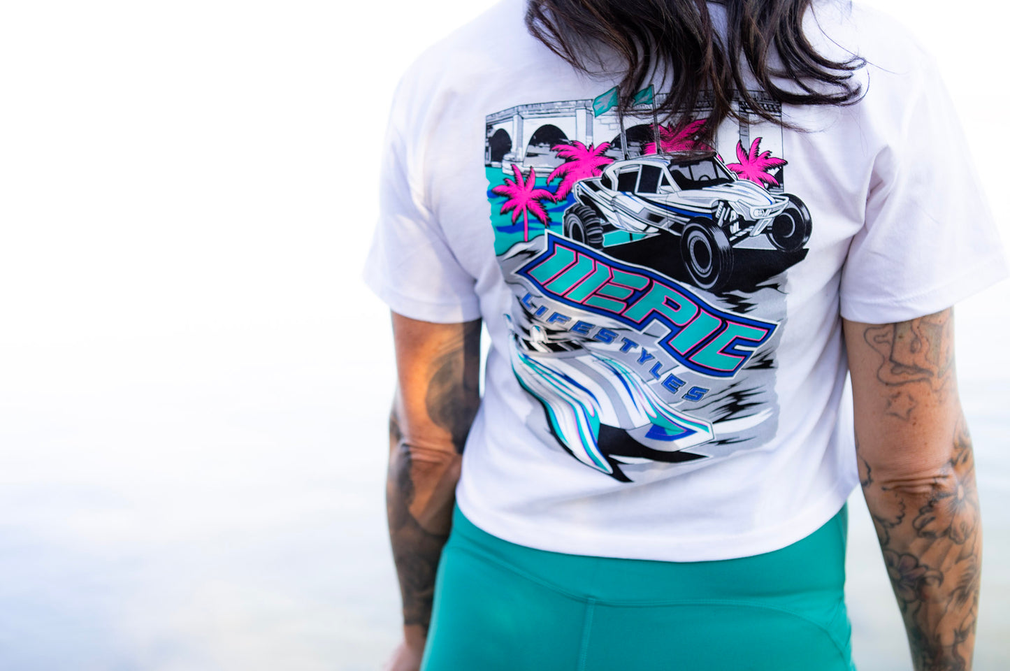 Epic lifestyle WHITE CROPPED T-SHIRT