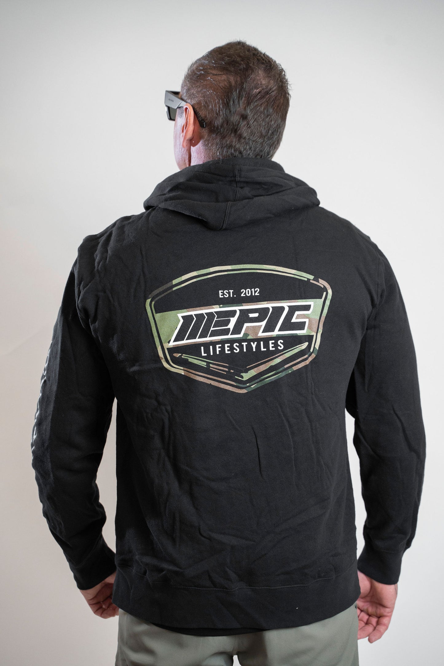 Epic lifestyle Black Lightweight zip up hoodies camo