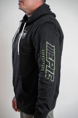 Epic lifestyle Black Lightweight zip up hoodies camo