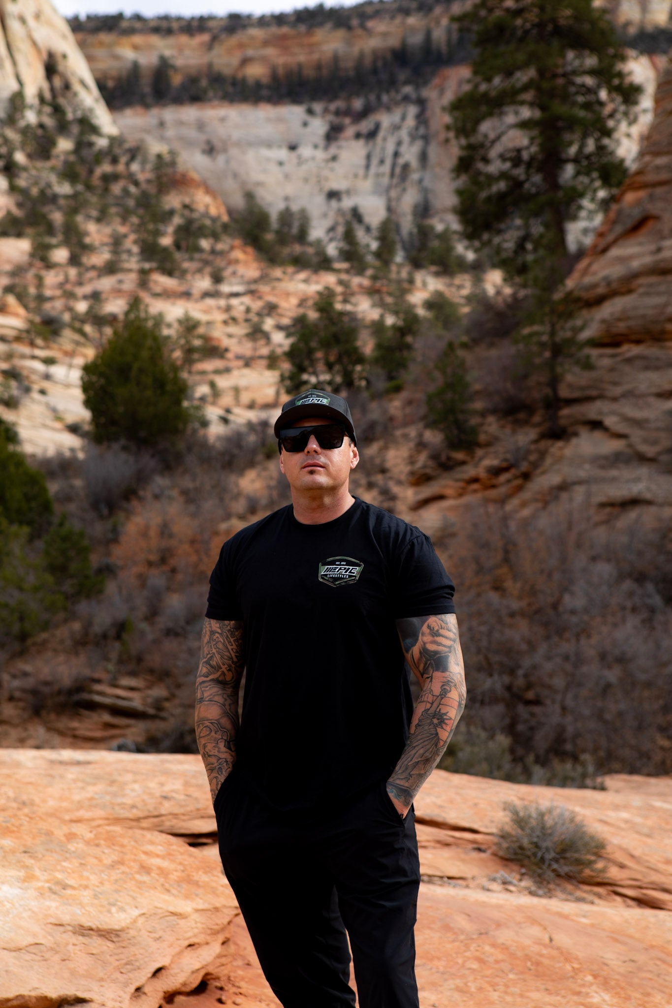 Epic lifestyle Black Mens T-shirt Camo Logo