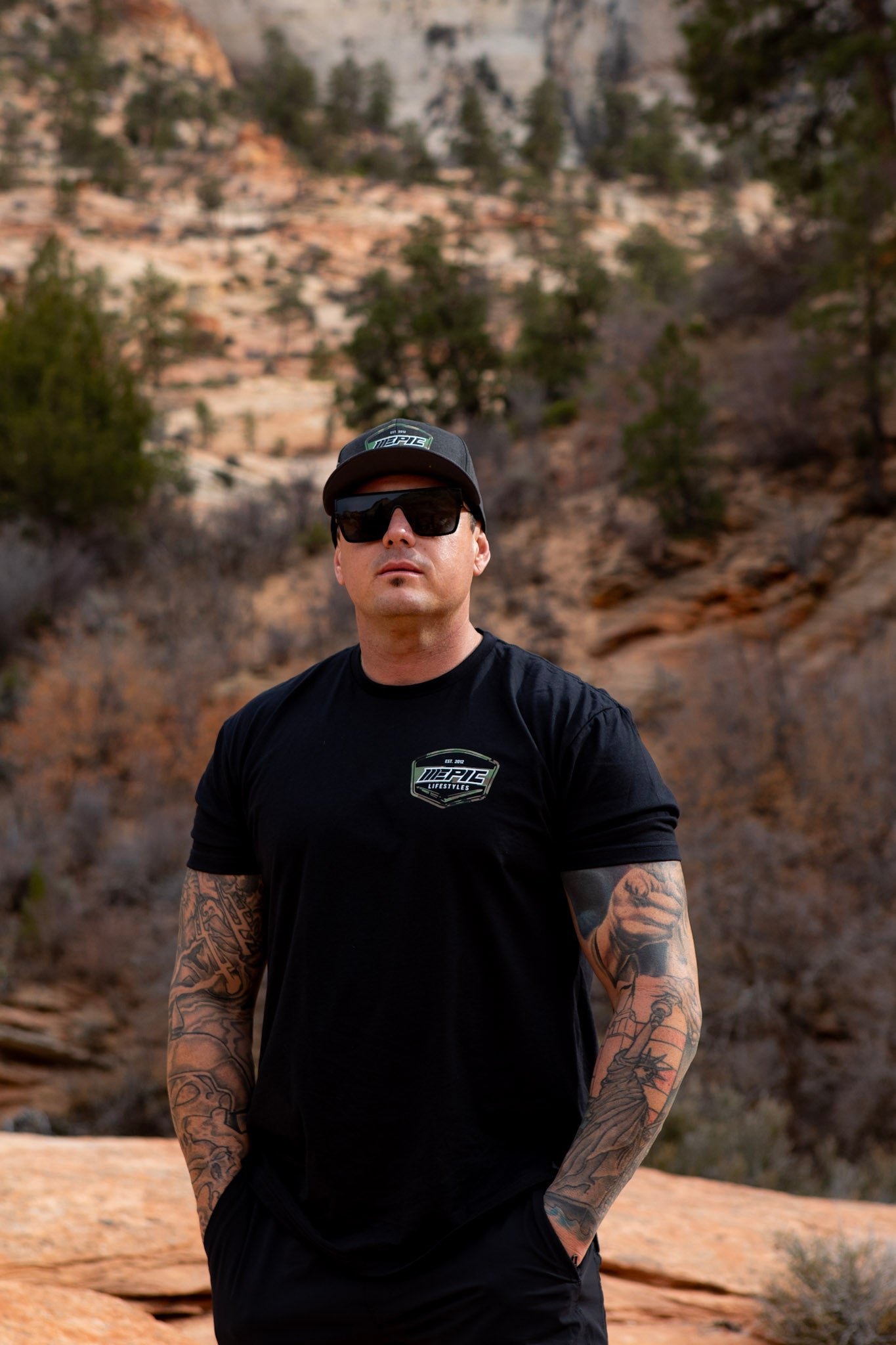 Epic lifestyle Black Mens T-shirt Camo Logo