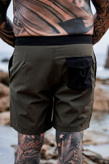 Epic Boardshorts Camo Green & Black