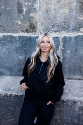 EPIC FIT WOMENS HALF- ZIP UP HOODIE SWEATER