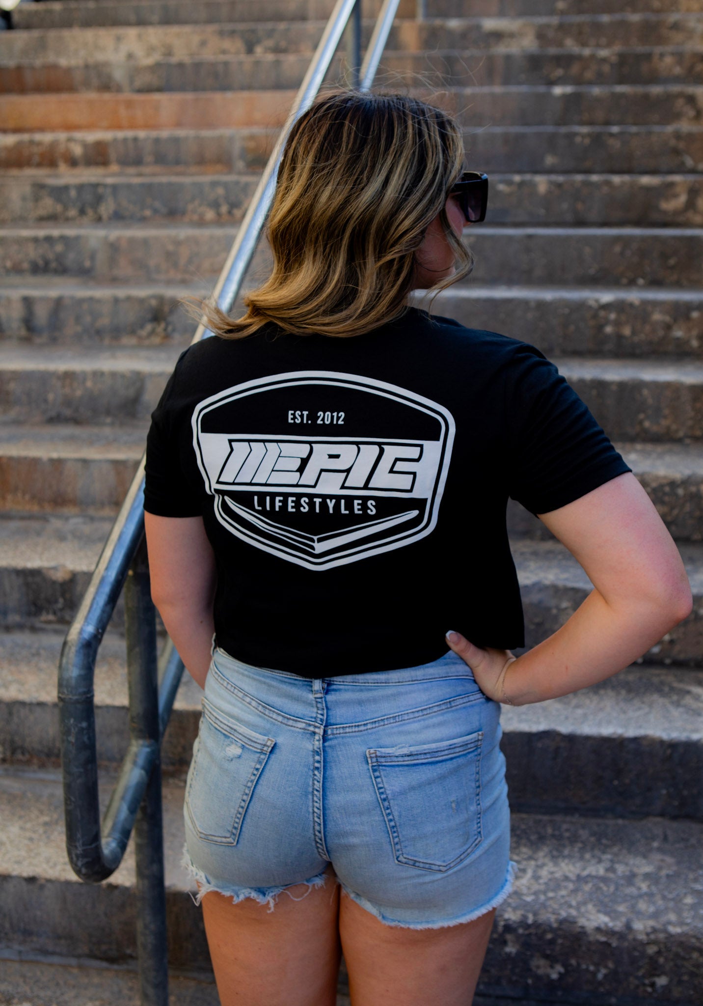 Epic lifestyle Raw cropped T-shirt White logo