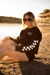 Epic Lifestyles Women's Black Checkers with Gold logo Shorts