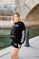 Epic Lifestyles Women's Black Checkers with Gold logo Shorts