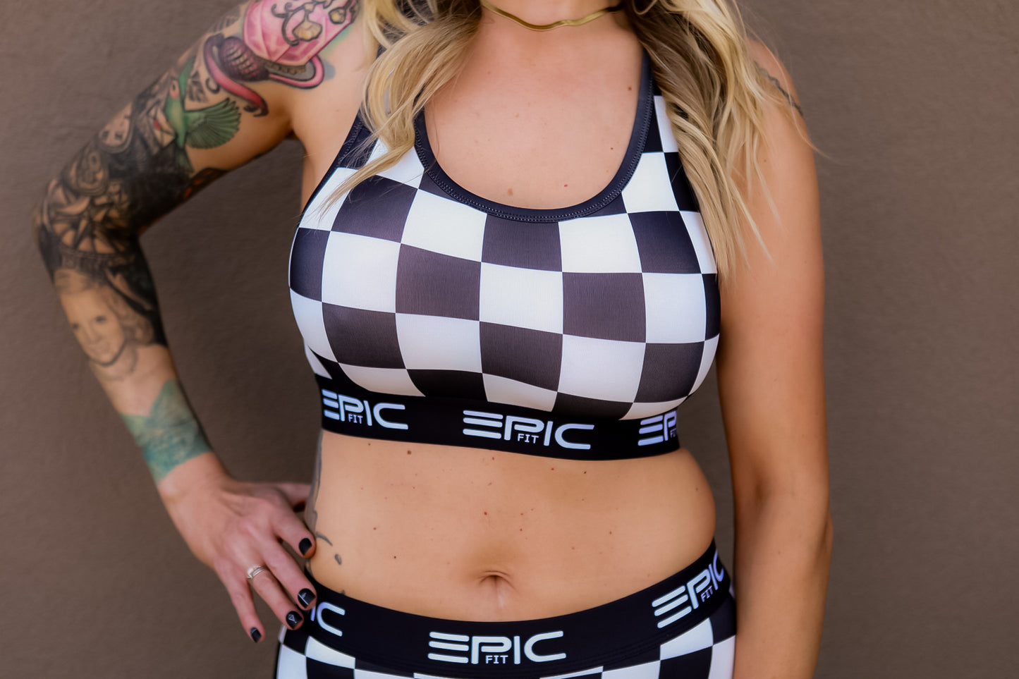 EPIC FIT WOMENS NEW CHECKERED LOUNGE SETS