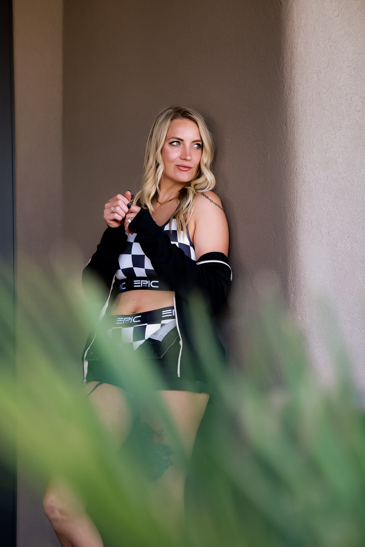EPIC FIT WOMENS NEW CHECKERED LOUNGE SETS