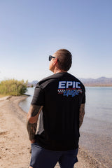 Epic Lifestyle Unisex T-shirt Red White Blue Checkered