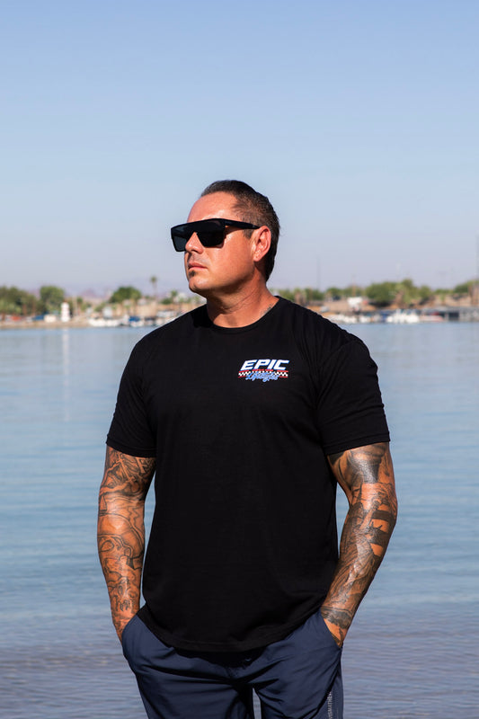 Epic lifestyle RED WHITE & BLUE CHECKERED LOGO