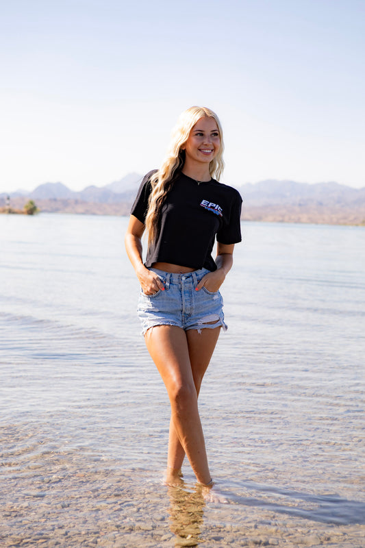 Epic lifestyle RED WHITE BLUE CROPPED T-SHIRT