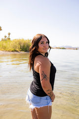 Epic lifestyle BLACK & GREY CHECKERED LOGO TANK