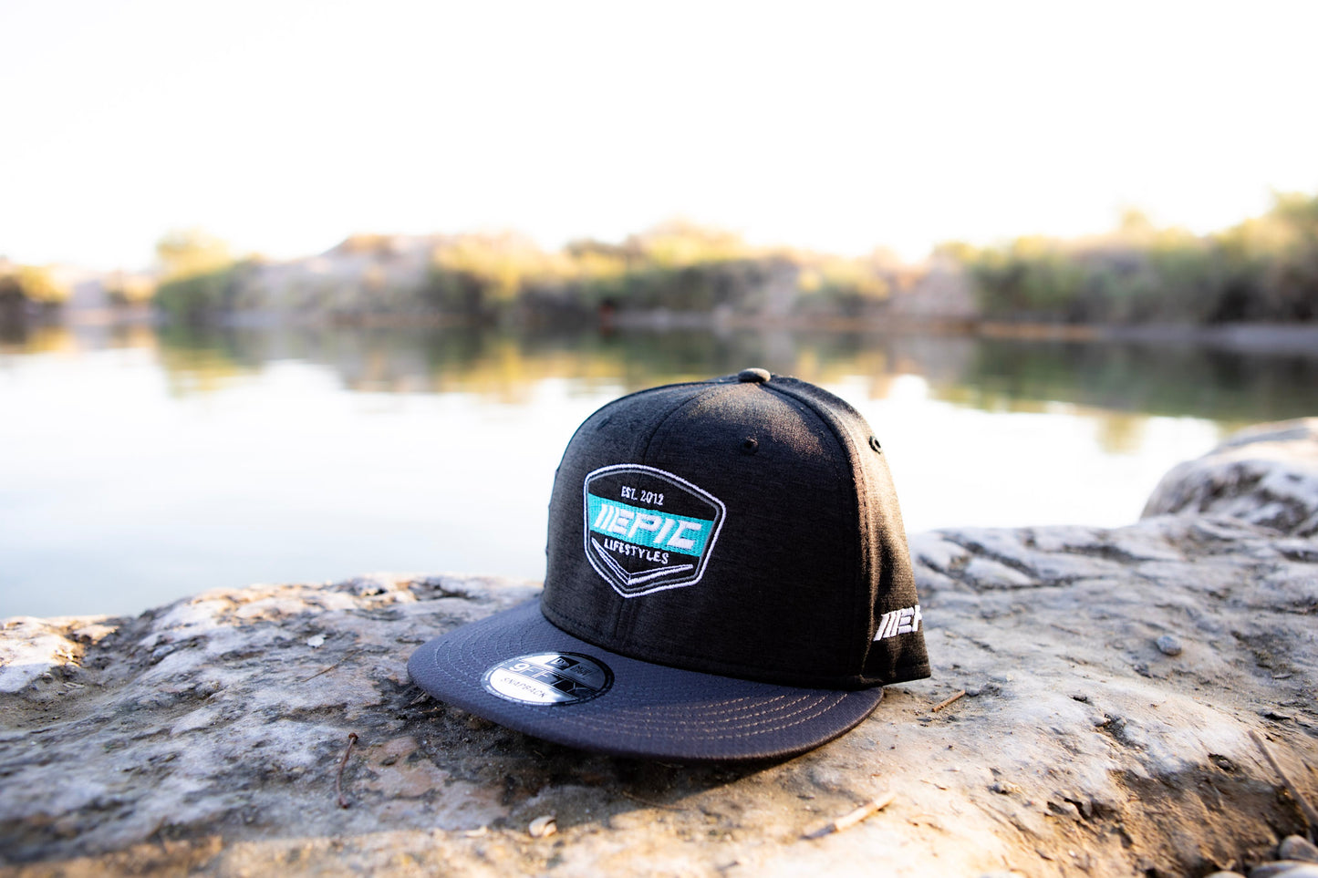 Epic Lifestyles Teal logo Men's Charcoal  Grey Embroidery Logo