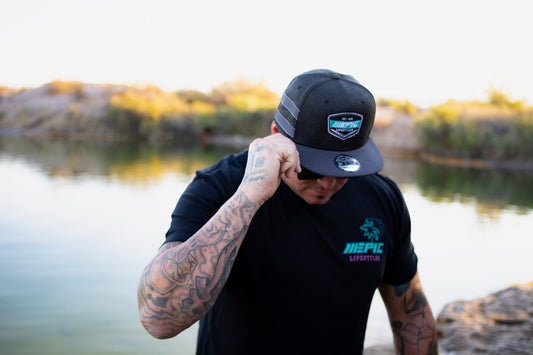 Epic Lifestyles Teal logo Men's Charcoal  Grey Embroidery Logo