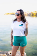 Epic lifestyle WHITE CROPPED T-SHIRT