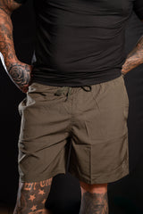 EPIC FIT MENS GYM SHORTS OLIVE GREEN