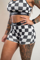 EPIC FIT WOMENS NEW CHECKERED LOUNGE SHORTS