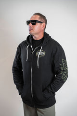 Epic lifestyle Black Lightweight zip up hoodies camo