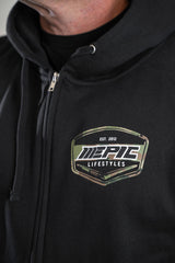 Epic lifestyle Black Midweight zip up hoodies Camo