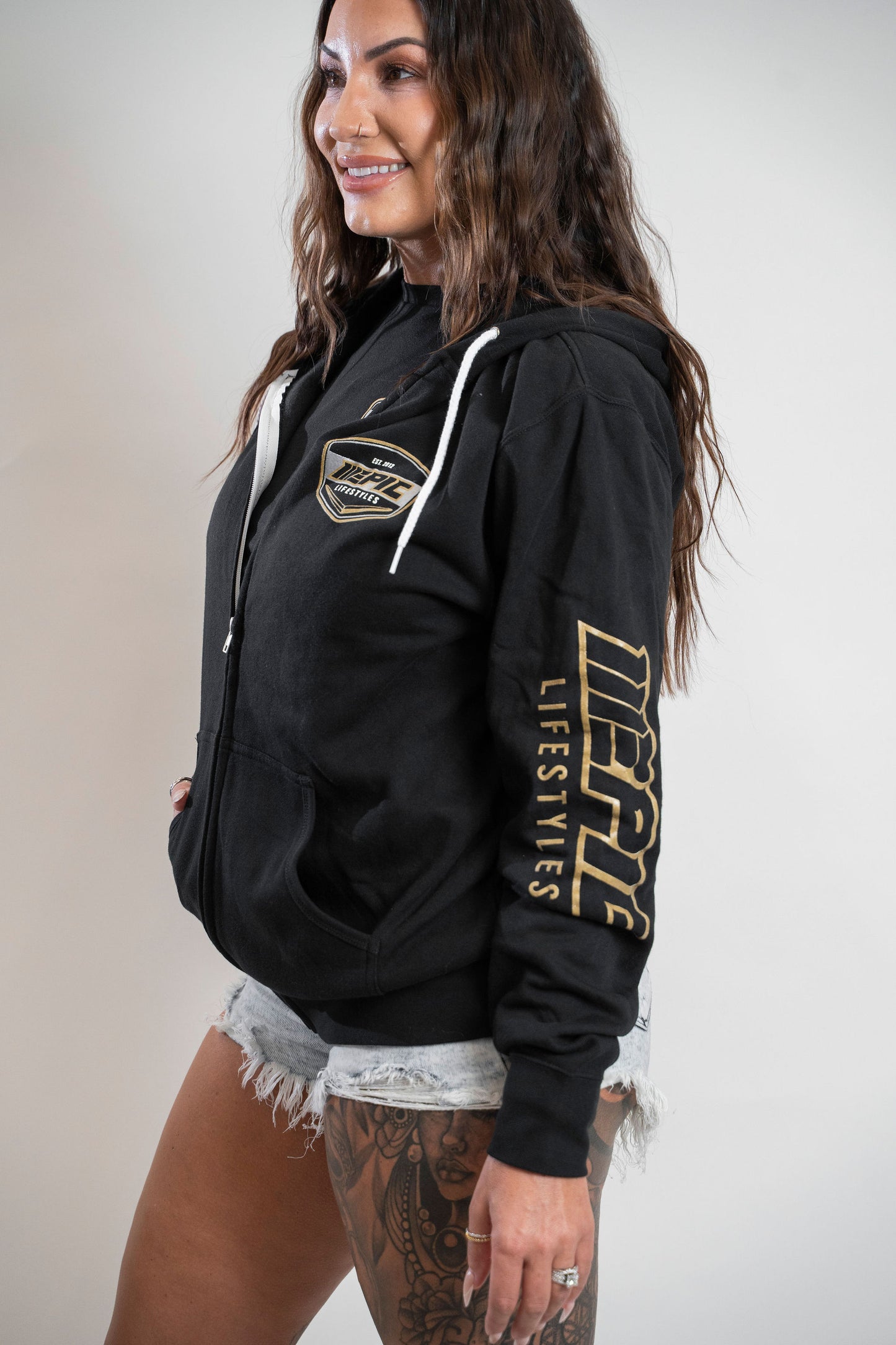 Epic lifestyle Gold Mid- Weight Zip-up Hoodie