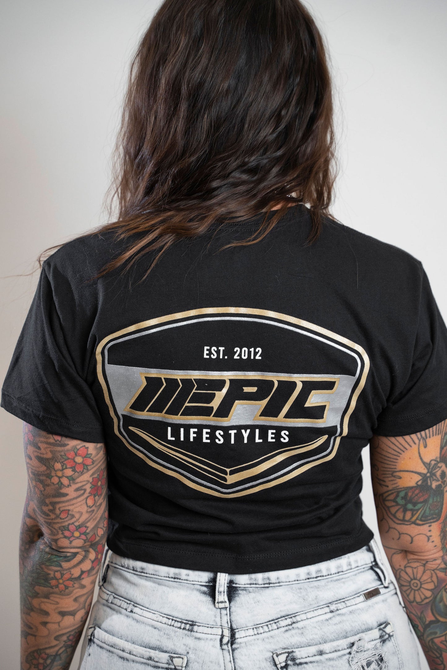 Epic lifestyle Gold Oversized Cropped T-shirt