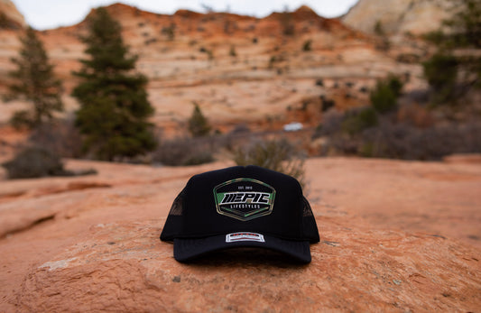Epic Lifestyles Camo logo Black  trucker hats