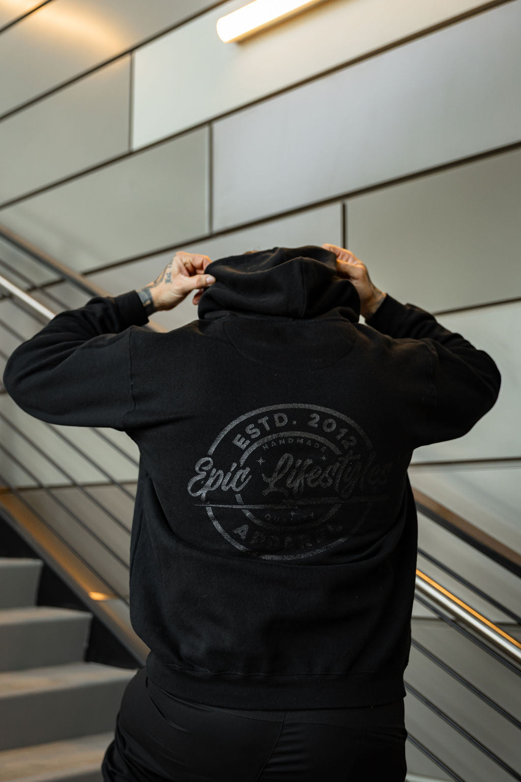 Epic lifestyle Black On Black  New Pullover Hoodie
