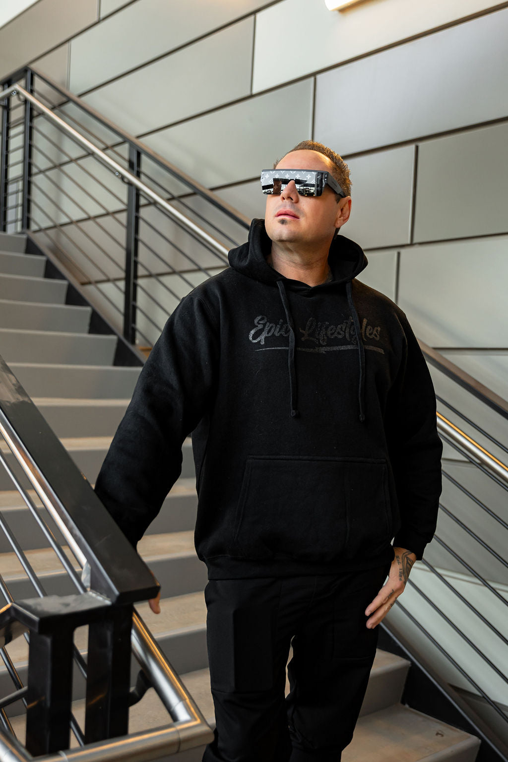 Epic lifestyle Black On Black  New Pullover Hoodie