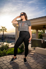 Epic Lifestyles Women's Grey Be Epic Cropped T-shirt