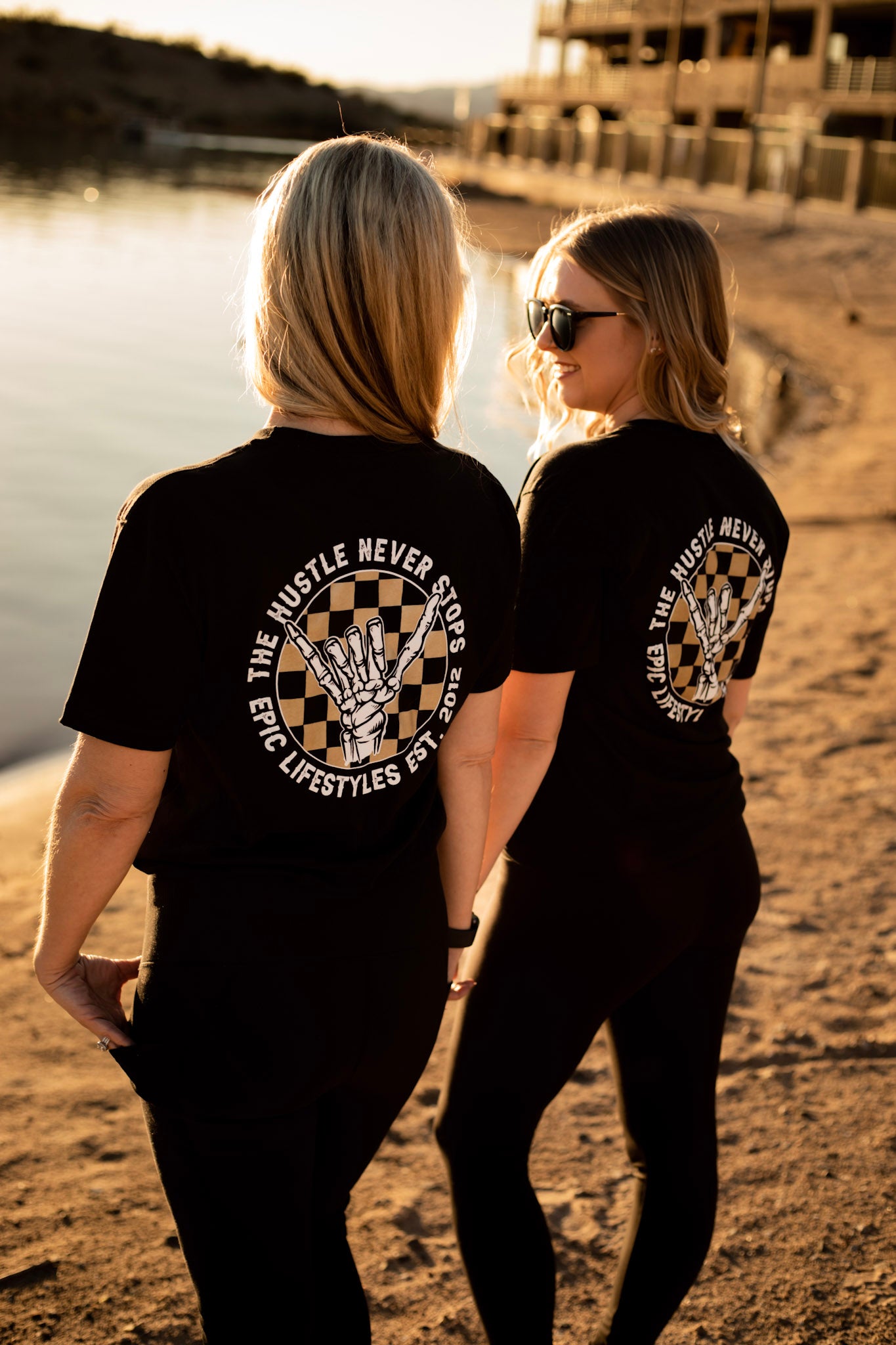 Epic Lifestyles Unisex Gold Black Skull ☠️ Hand T-shirt