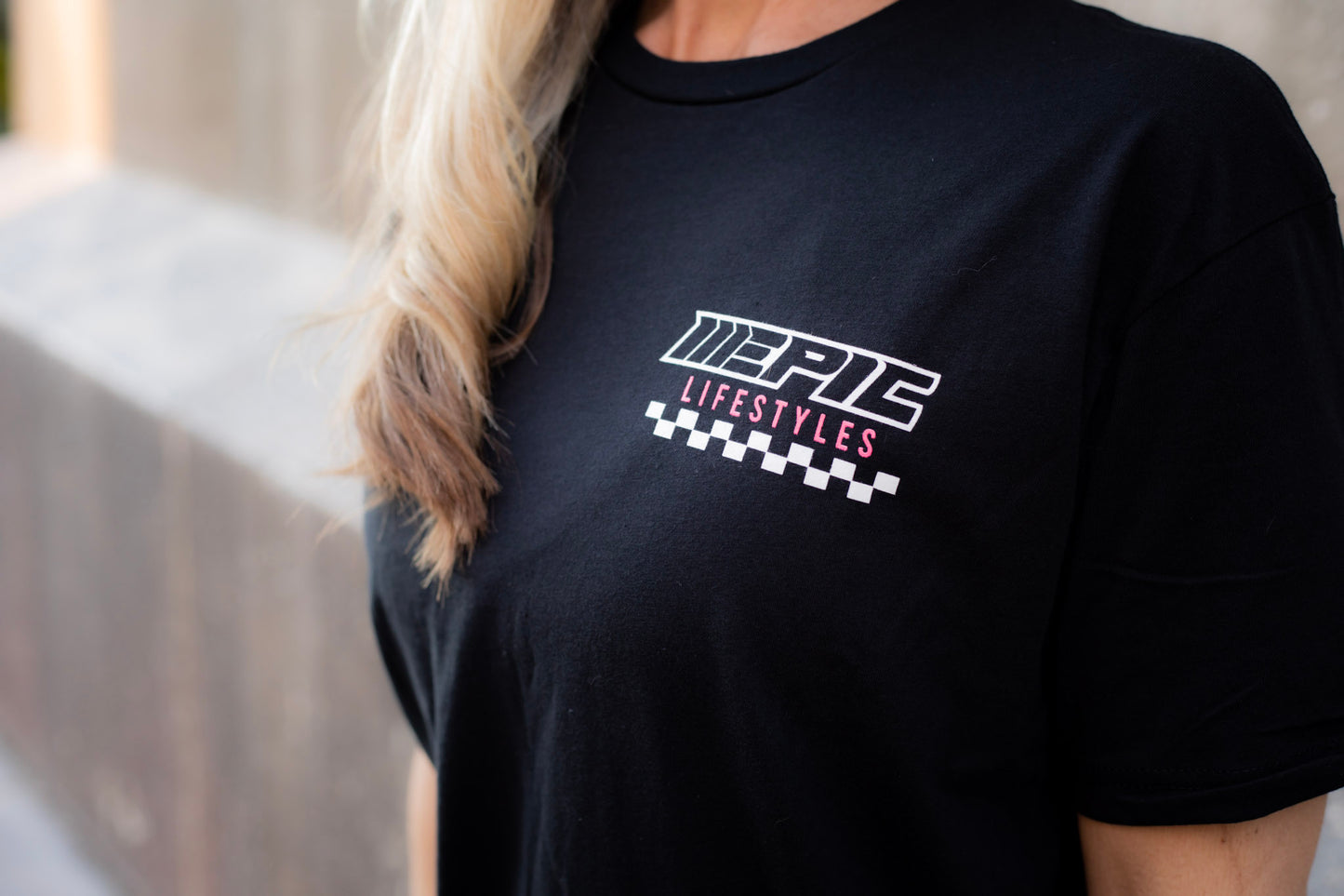 Epiclifestyles Womens Pink Black unisex Black T-Shirts